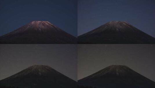 富士山夜空星空延时高清在线视频素材下载