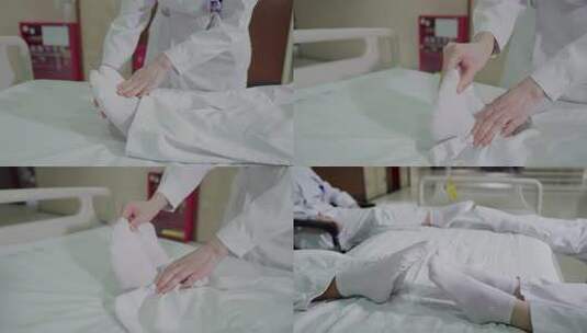 踝泵运动脚踝脚腕康复训练高清在线视频素材下载