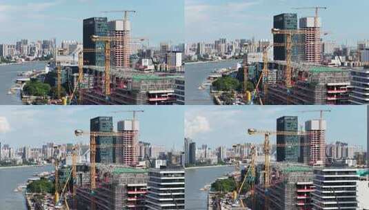 中国广东省广州市荔湾白鹅潭建筑群高清在线视频素材下载