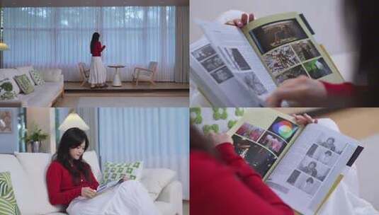 女性居家休闲生活高清在线视频素材下载