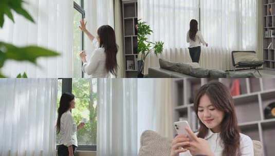 女生休闲美好惬意时光高清在线视频素材下载