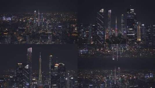 广州塔珠江新城航拍高清在线视频素材下载