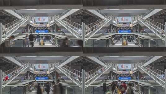 虹馆第八届进博会人流中国国际进口博览会高清在线视频素材下载