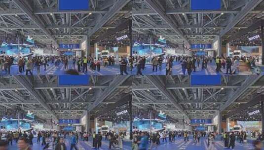 第八届进博会2.1馆汽车及智慧出行展区高清在线视频素材下载