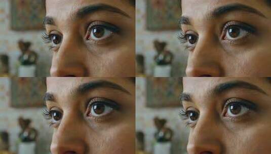 女性眼睛微距特写素材高清在线视频素材下载