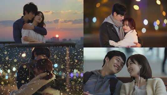 情人节拥抱的情侣高清在线视频素材下载