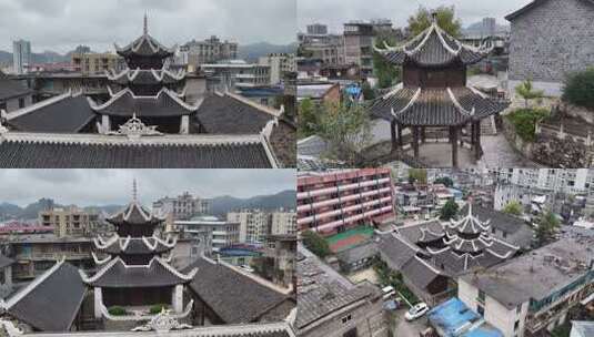 贵州省毕节市威宁县玉皇阁航拍古迹文物高清在线视频素材下载