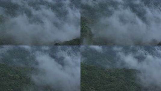 山林云雾弥漫全景素材高清在线视频素材下载