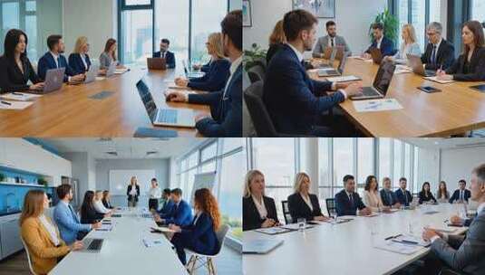 办公室团队会议场景素材高清在线视频素材下载