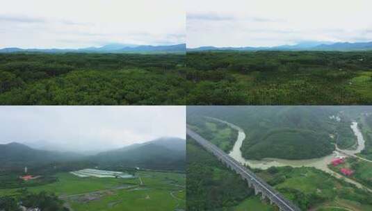 海南五指山风景云洞乡村航拍高清在线视频素材下载