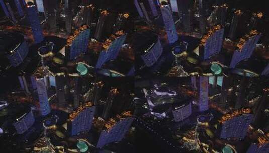 航拍夜景高清在线视频素材下载