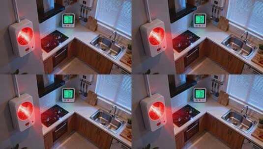 厨房电器与环境监测设备展示高清在线视频素材下载