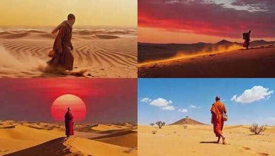 苦行僧 僧人佛教文化高清在线视频素材下载