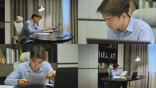 加班熬夜努力打拼高清在线视频素材下载