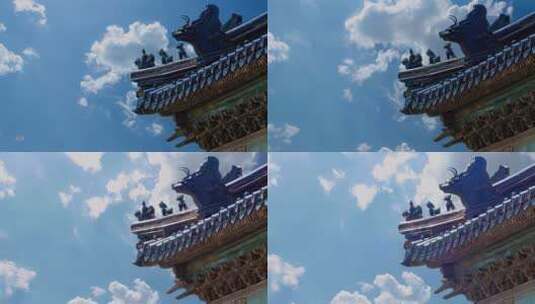 北京天坛脊兽延时特写高清在线视频素材下载