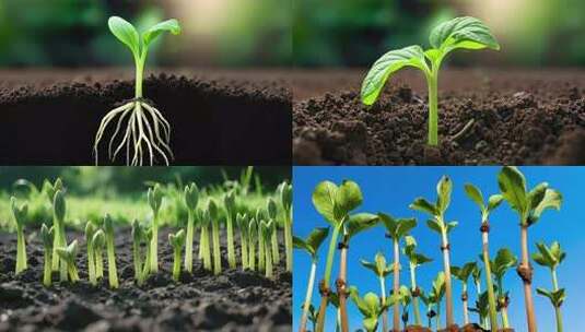 种子幼苗发芽植物生长延时高清在线视频素材下载