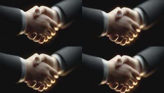 商务合作握手达成共识高清在线视频素材下载