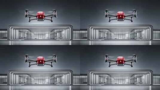 智慧医疗无人机保障未来健康服务高清在线视频素材下载