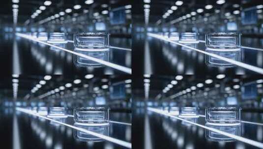 智能电池自动化生产线与未来科技高清在线视频素材下载