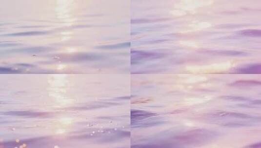 阳光闪烁平静水波面高清在线视频素材下载