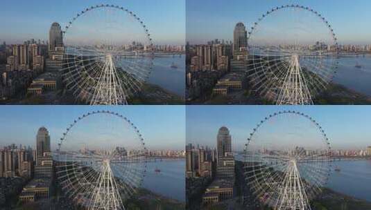 南昌之星 摩天轮 中景高清在线视频素材下载
