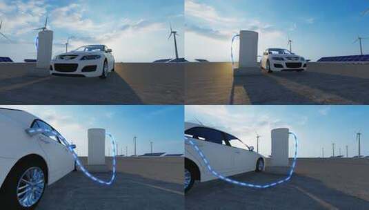 汽车充电高清在线视频素材下载