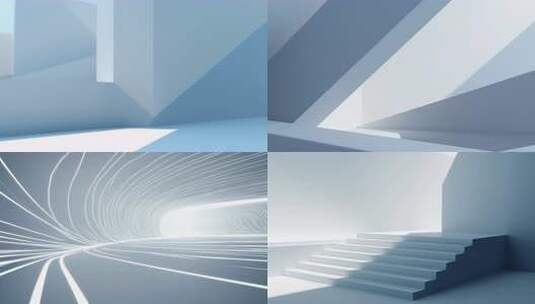 极简抽象空间光影高清在线视频素材下载