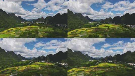 延时-广西桂林阳朔十里画廊遇龙河稻田高清在线视频素材下载