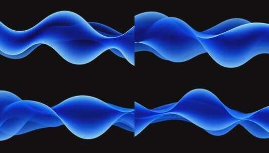 蓝色动感波浪抽象背景素材高清在线视频素材下载