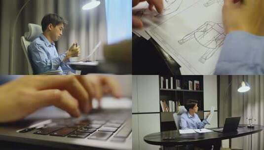 加班熬夜通宵工作高清在线视频素材下载