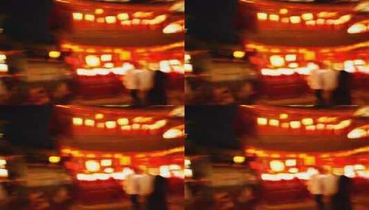 夜晚城市光影模糊画面高清在线视频素材下载