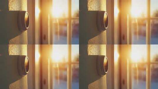 室内墙壁上的电子时钟高清在线视频素材下载