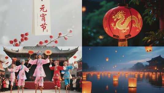 元宵节庆祝与传统活动高清在线视频素材下载