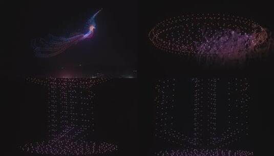 江西金溪：乡村音乐节无人机灯光秀高清在线视频素材下载