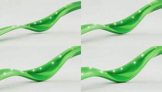 绿色波浪形光效素材高清在线视频素材下载