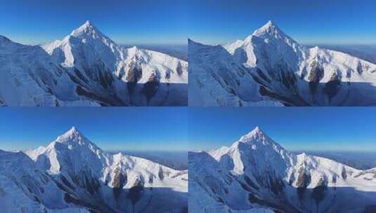 川西航拍中山峰贡嘎雪山壮丽景色高清在线视频素材下载