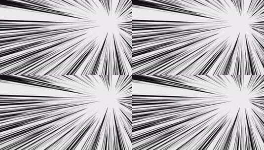 黑白放射线条特效高清在线视频素材下载