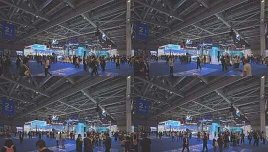 第八届进博会2.1馆汽车及智慧出行展区高清在线视频素材下载
