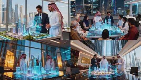 沙特商人购买楼盘 沙特阿拉伯 城市规划高清在线视频素材下载