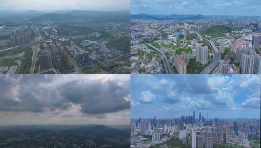 城市建筑群鸟瞰广州延时全景高清在线视频素材下载