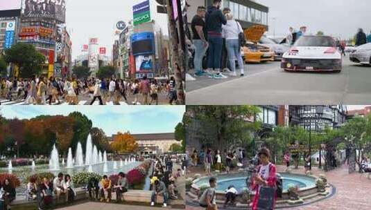 日本 东京旅游景点建筑高清在线视频素材下载