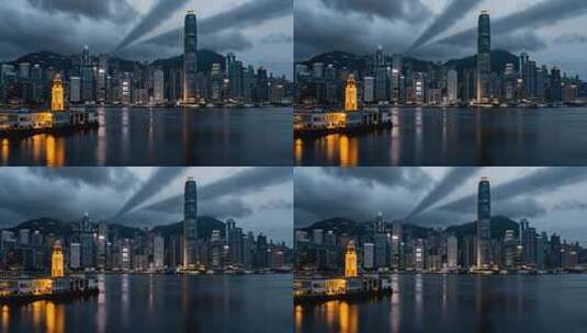 香港维多利亚港城市风光高清在线视频素材下载