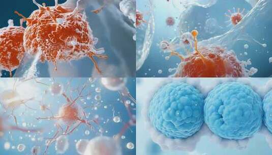 细胞基因细胞医疗病菌细菌病毒分子DNA高清在线视频素材下载