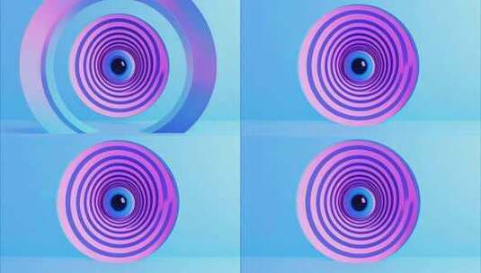 彩色环形隧道背景素材高清在线视频素材下载