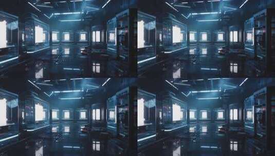 未来科技感实验室内部场景高清在线视频素材下载