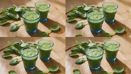 绿色果蔬汁健康饮食生活视频高清在线视频素材下载