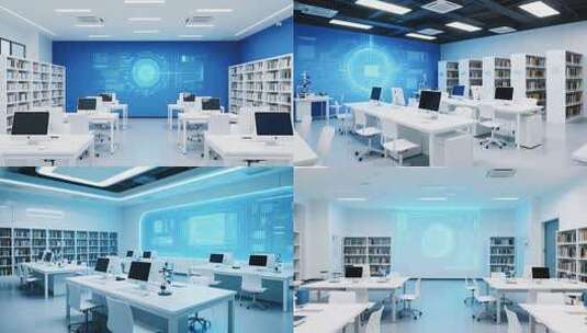 现代网络科技办公空间高清在线视频素材下载