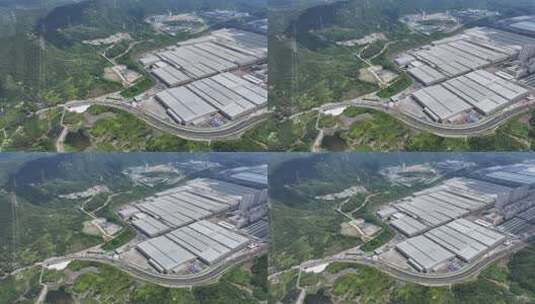 深圳深汕比亚迪汽车工业园小漠整车园航拍高清在线视频素材下载