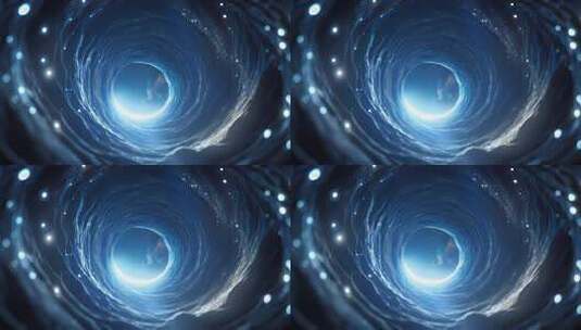 虚拟科技时光黑洞隧道穿梭4K高清在线视频素材下载