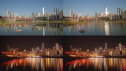 重庆城市夜景洪崖洞日转夜延时(6K,60s)高清在线视频素材下载
